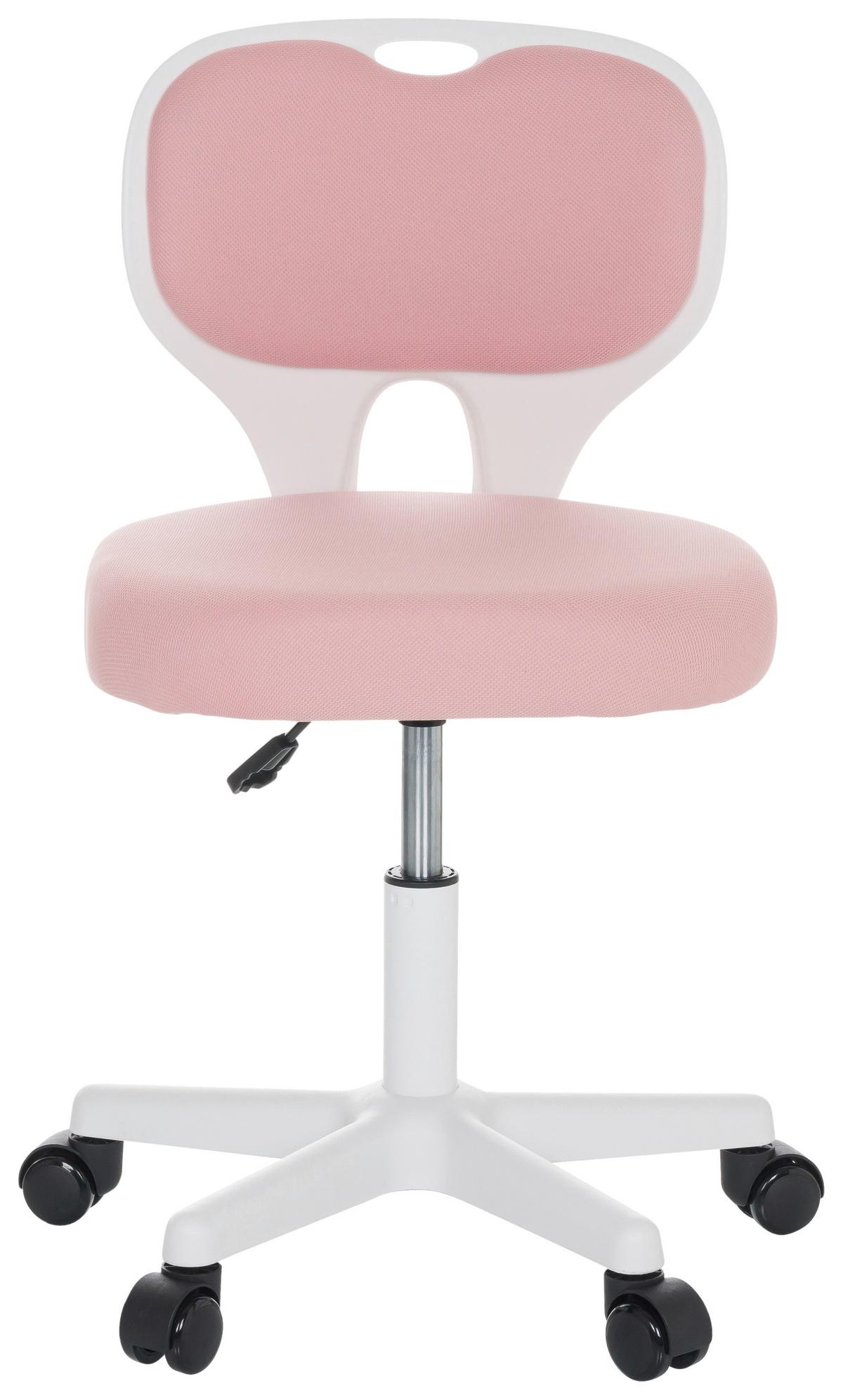 Otroški Vrtljivi Stol Kiddy Top W, Roza - roza/bela, Basics, umetna masa/tekstil (52/73/52cm) - MID.YOU