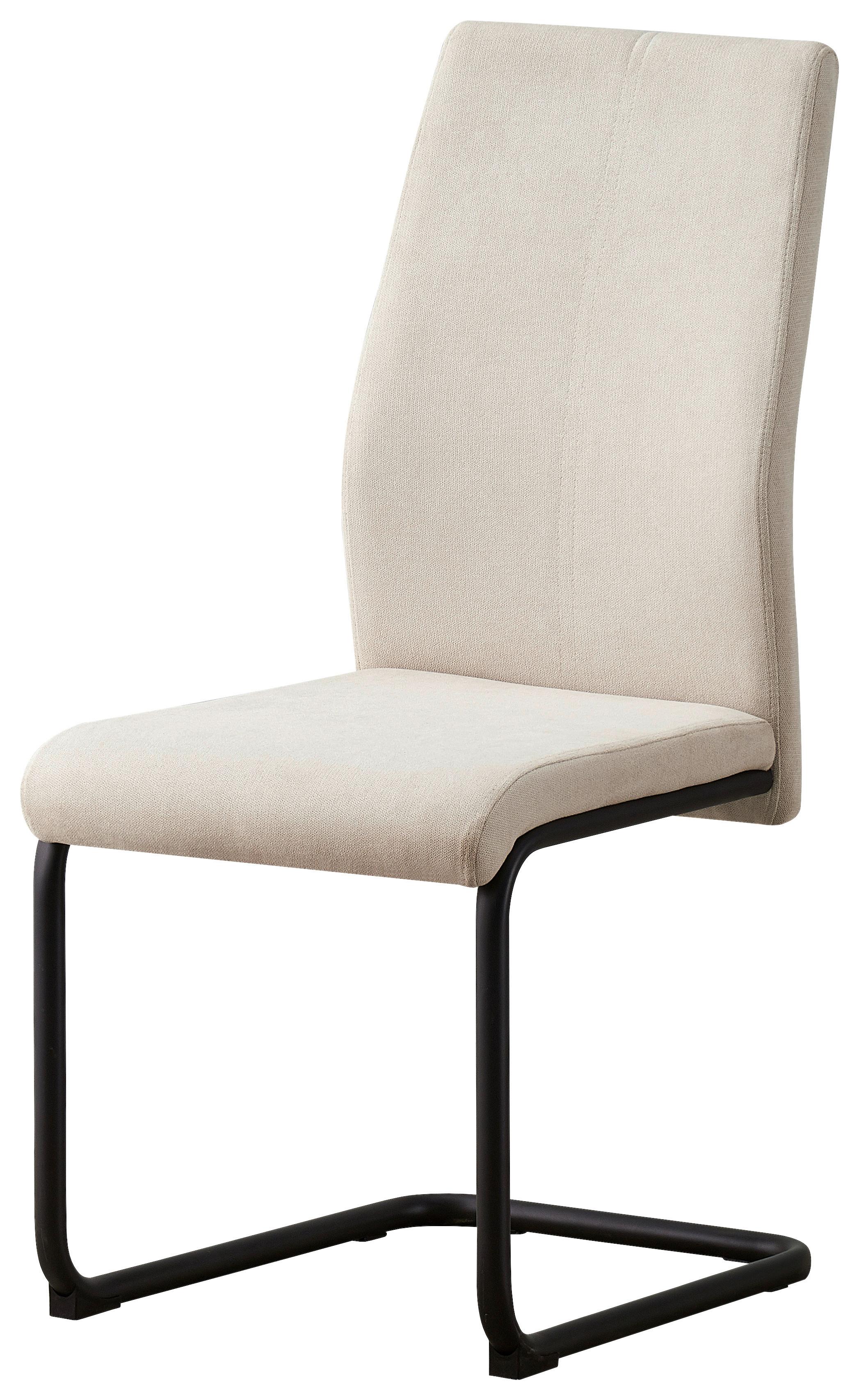 Nihajni Stol Anne - črna/krem barve, Konvencionalno, kovina/tekstil (44/96/57cm) - Mömax
