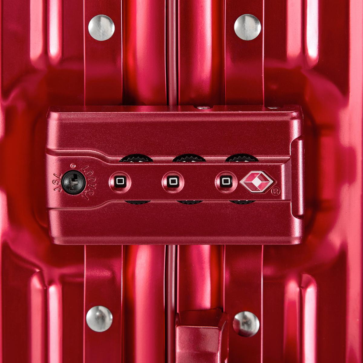 Reisekoffer Dubai Rot - Rot, KONVENTIONELL, Metall (56/36/22cm) - Mömax