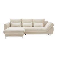Wohnlandschaft Atlantis Lux Creme - Silberfarben/Goldfarben, LIFESTYLE, Holz/Holzwerkstoff (175/263cm) - Mömax