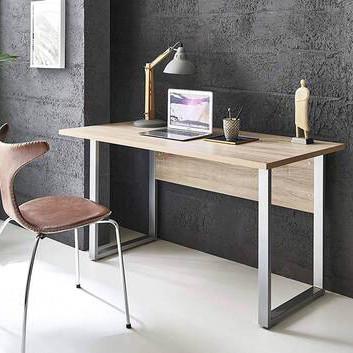 Büro Office Edition - Mini Set 2 Weiß/Eiche - Weiß/Sonoma Eiche, MODERN, Holzwerkstoff/Metall - MID.YOU