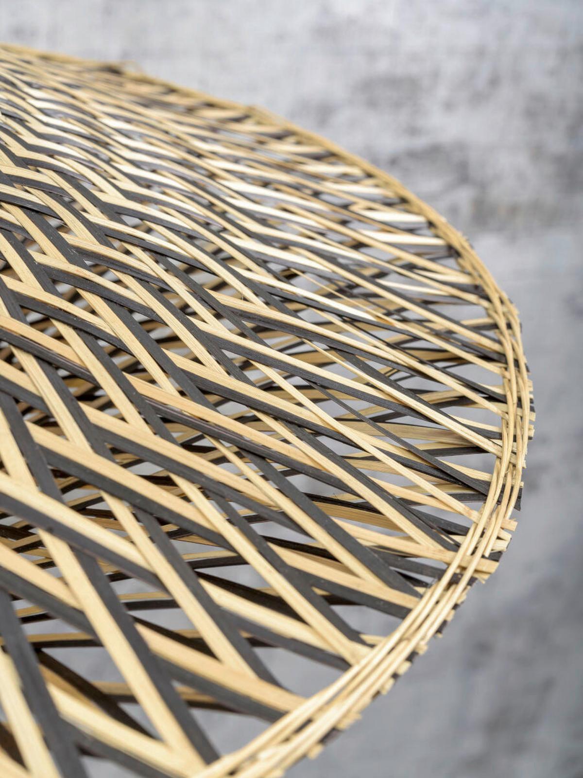 Stenska Svetilka Bali - svetlo rjava/črna, Design, kovina/naravni materiali (60/15cm) - Good & Mojo