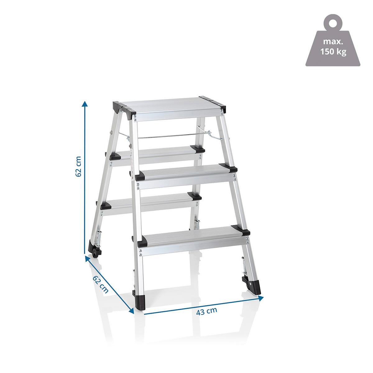 Zložljiva Lestev Solid Iv, Aluminij - barve aluminija, Basics, kovina (43/67/21cm) - MID.YOU