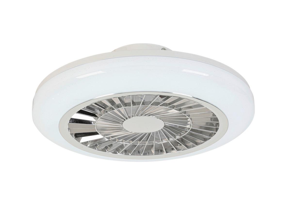 WENTYLATOR SUFITOWY ANGELA - biały/przezroczysty, Trend, tworzywo sztuczne (45/16cm) - Novel