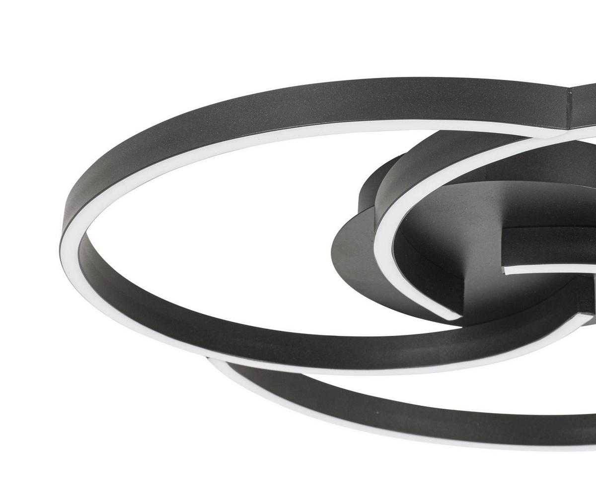 LAMPA SUFITOWA LED DANIELA - czarny, Trend, tworzywo sztuczne/metal (50/7,5cm) - Novel