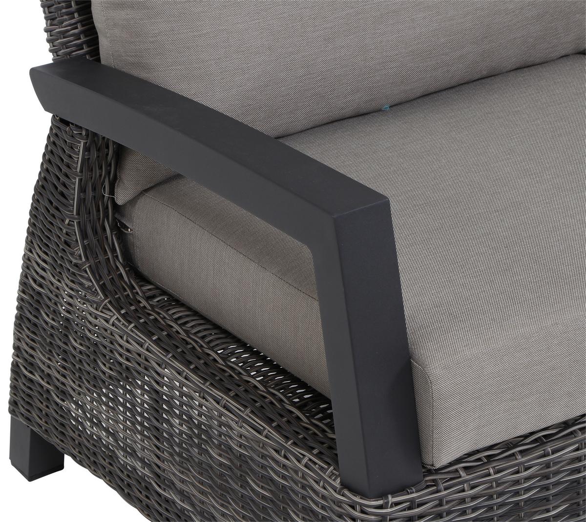 Loungegarnitur Corido Grau - Grau, Basics, Keramik/Kunststoff (83/103/160cm) - Siena Garden