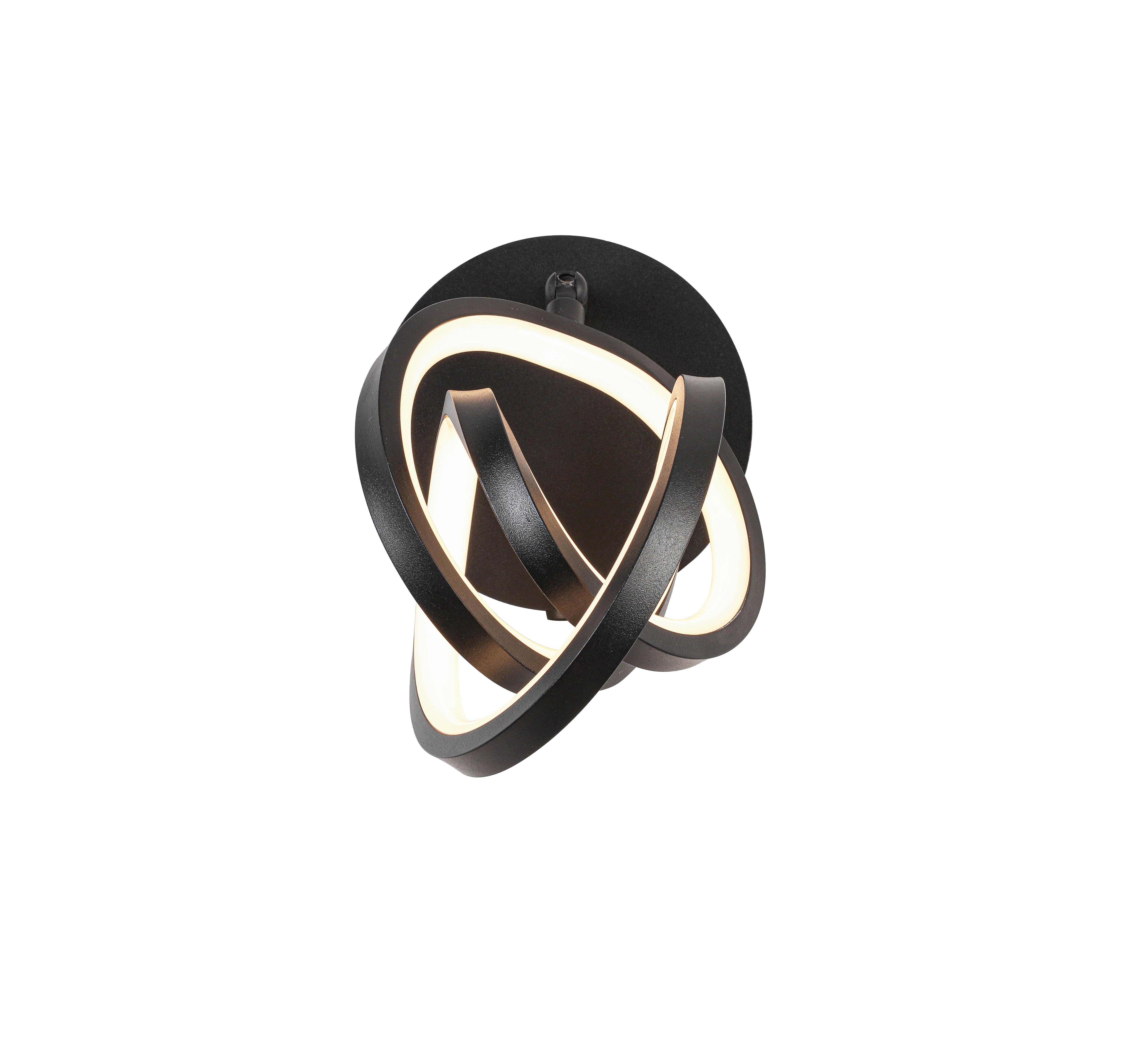 LED-Strahler Schwarz max. 1x5 Watt - Schwarz, MODERN, Kunststoff/Metall (12/12/18cm) - Modern Living