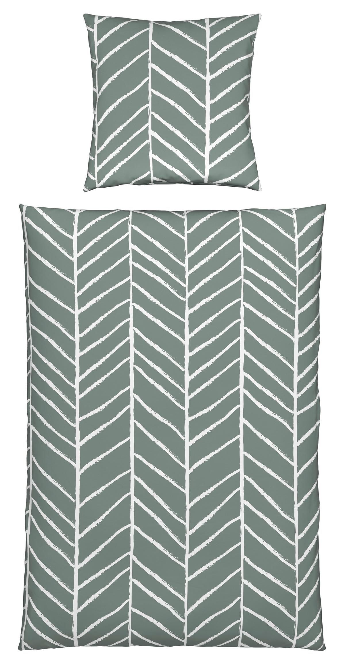 Bettwäsche Marble in Jadegrün ca. 135x200cm - Jadegrün, KONVENTIONELL, Textil (135/200cm) - Modern Living