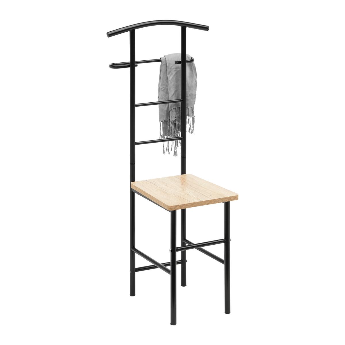 Kleiderständer in Schwarz/Eichefarben - Schwarz/Eiche San Remo, MODERN, Holzwerkstoff/Metall (46/109/46cm) - Mömax