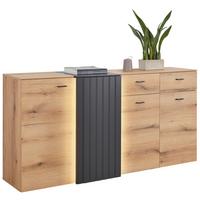 Sideboard Verdana in Eiche/Grau - MODERN, Holzwerkstoff/Kunststoff (177,9/88/44,8cm) - Mömax
