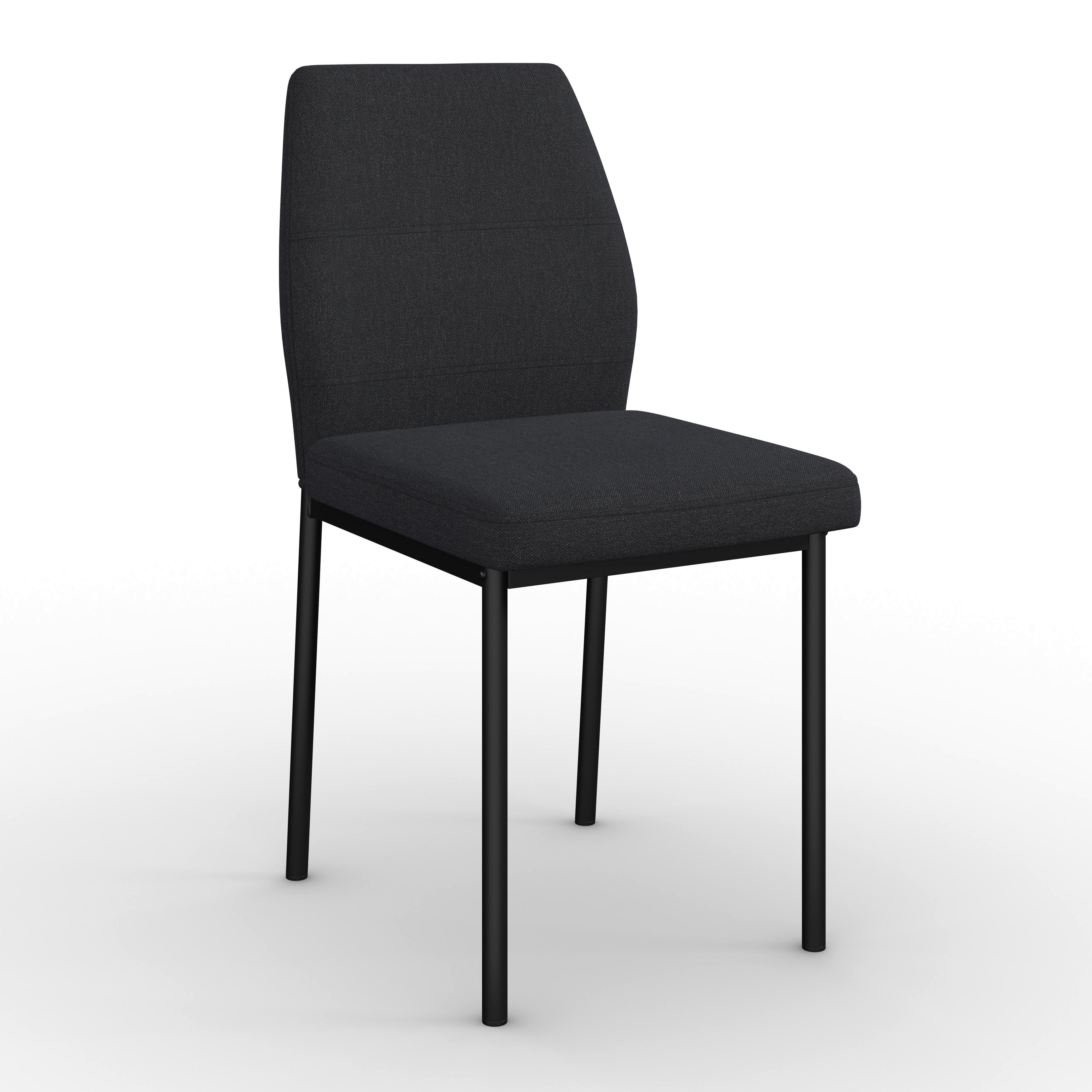 STOL CORI - mörkgrå/svart, Modern, metall/trä (45/87/57cm) - Bessagi Home
