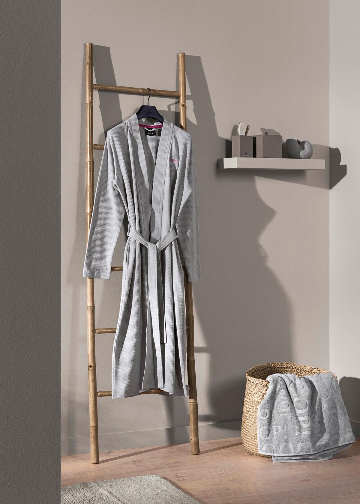 SZLAFROK KĄPIELOWY JOOP! UNI-PIQUÉ DAMEN KIMONO - szary, Basics, tkanina (32/34null) - Joop!