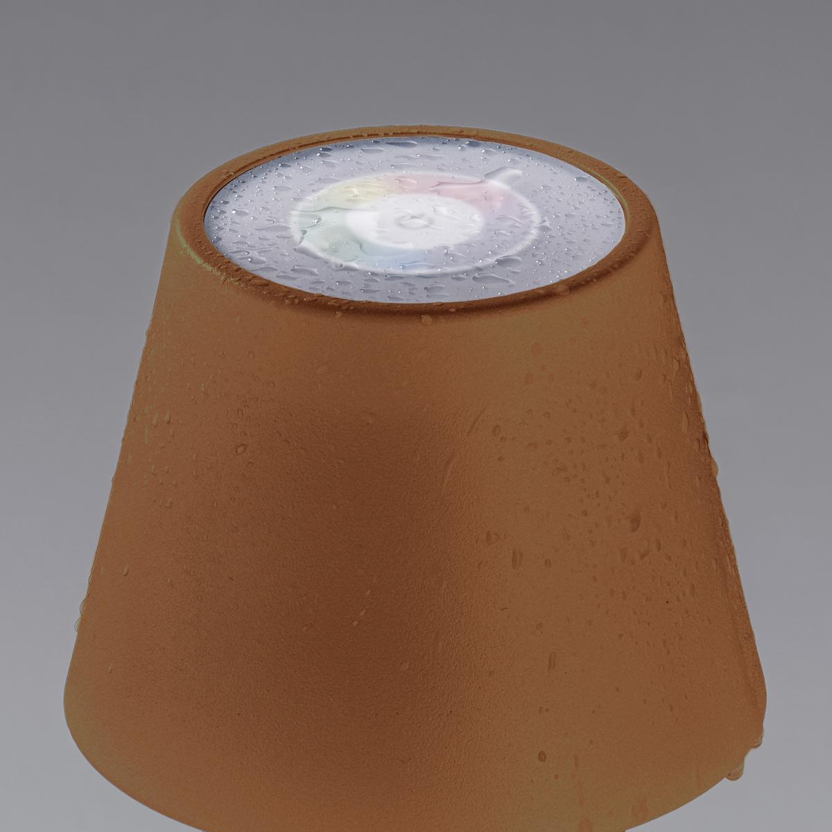 Akku-Tischleuchte Cosenza Rostfarben max. 2 Watt - Rostfarben, KONVENTIONELL, Metall (11/11/34cm) - Schöner Wohnen