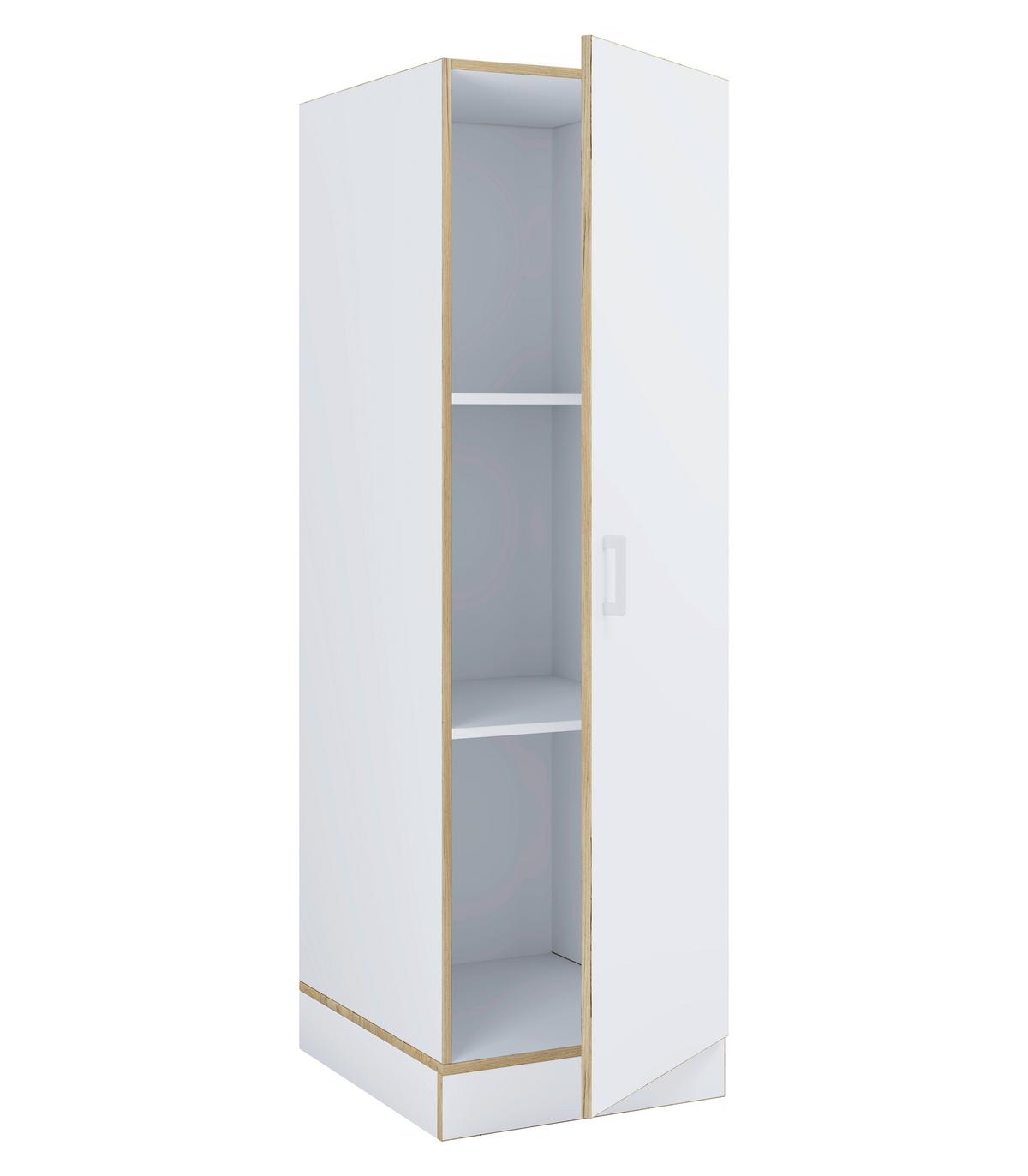 Wäscheschrank Rislo - Honigeiche/Weiss, Trend, Holzwerkstoff/Kunststoff (50/162/60cm) - MID.YOU