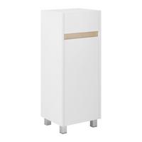 Unterschrank Massimo Weiß ca. 32x89x30 cm - Silberfarben/Weiß, MODERN, Kunststoff (33/85/30cm) - Bessagi Home