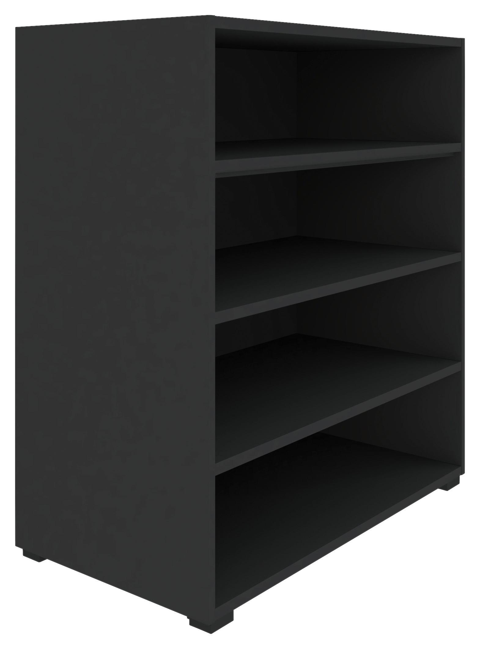 Regal Unit in Anthrazit - Anthrazit/Schwarz, MODERN, Holzwerkstoff (91,2/89,6/40cm) - Based