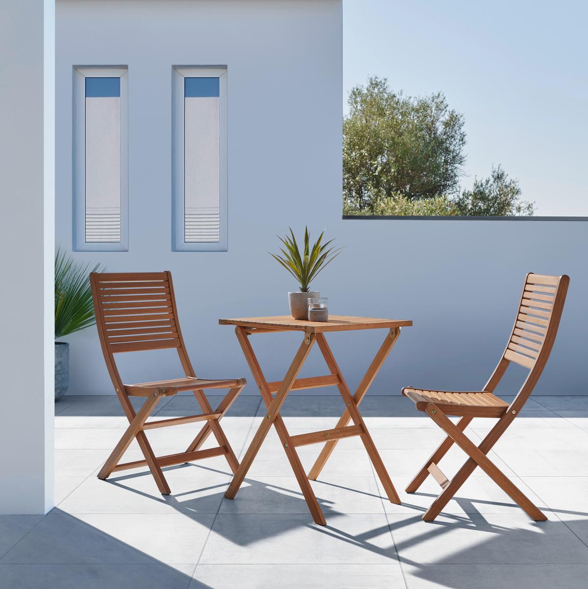 Set Za Balkon Stacy - barva tikovine, Natur, les - Mömax