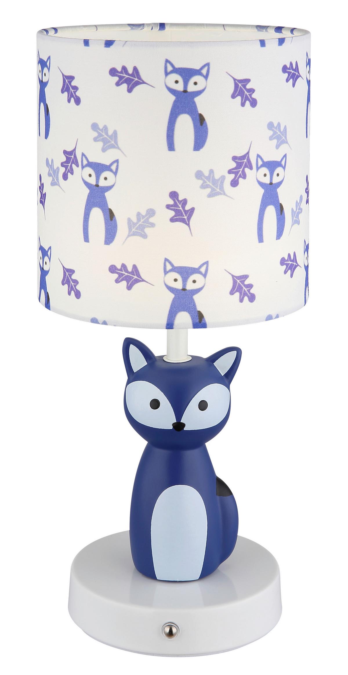 LED-TISCHLEUCHTE 21737B FOXY - Blau/Weiss, Trend, Keramik/Kunststoff (15/33,5cm) - Globo