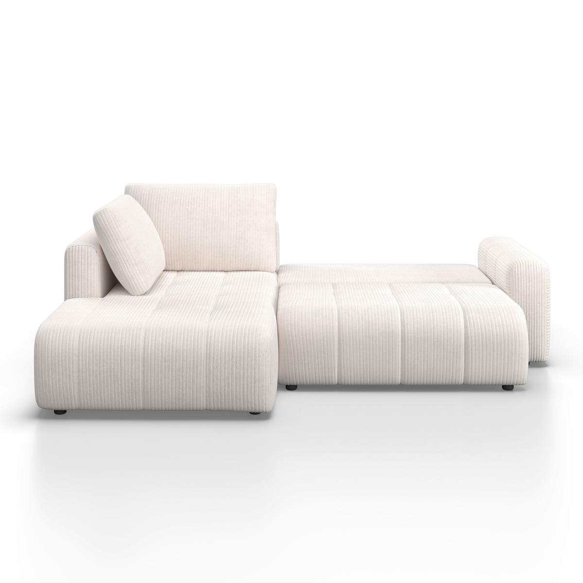 Canapea modulara GIA - alb, Modern, lemn/textil (261/197cm) - Bessagi Home
