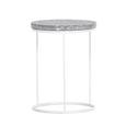 Beistelltisch in Weiß - Weiß, MODERN, Stein/Metall (30/40cm) - Premium Living Beistelltisch in Weiß - Weiß, MODERN, Stein/Metall (30/40cm) - Premium Living