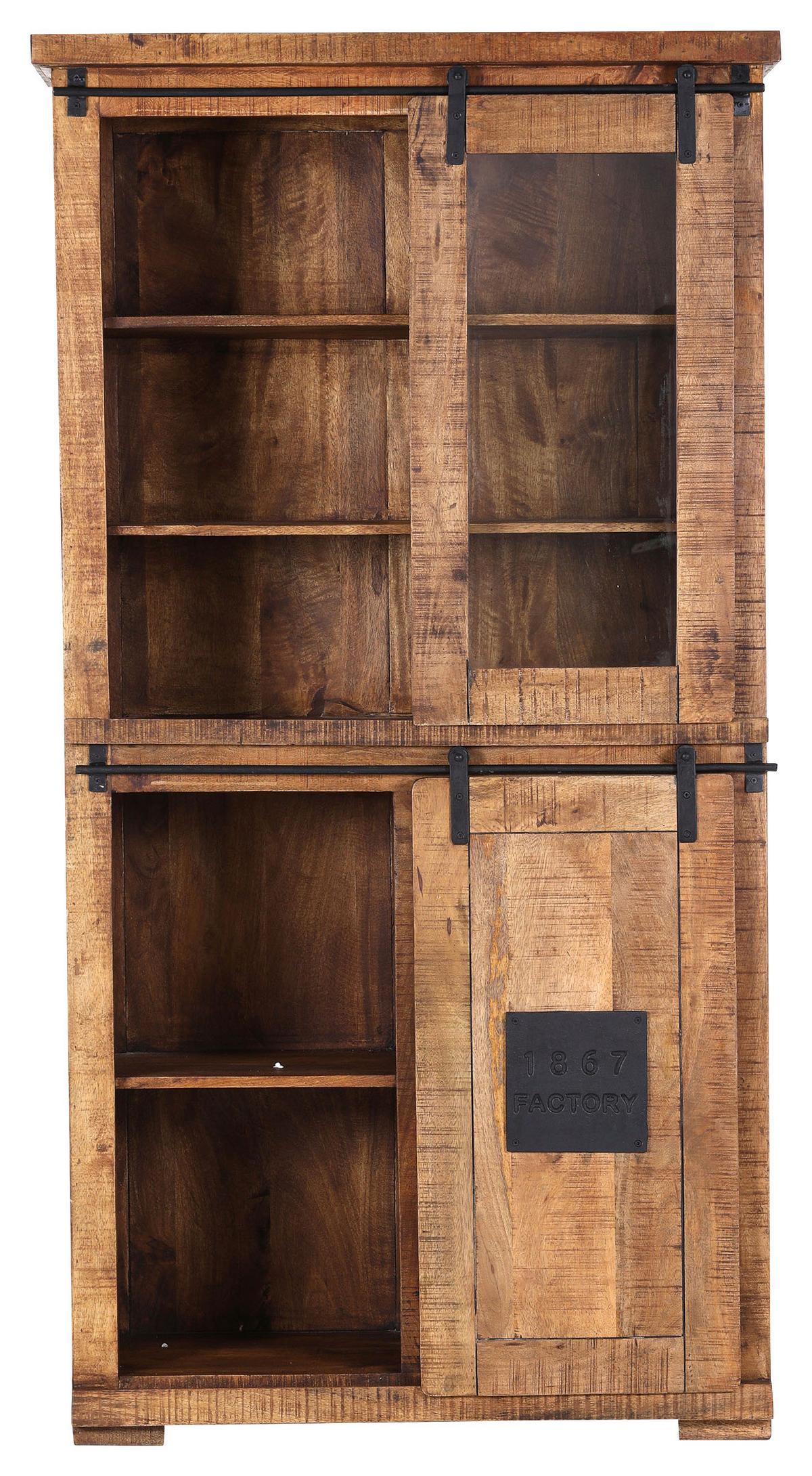 WITRYNA BARNEY - kolor naturalny/przejrzysty, Romantik / Landhaus, metal/drewno (100/190/45cm) - Landscape