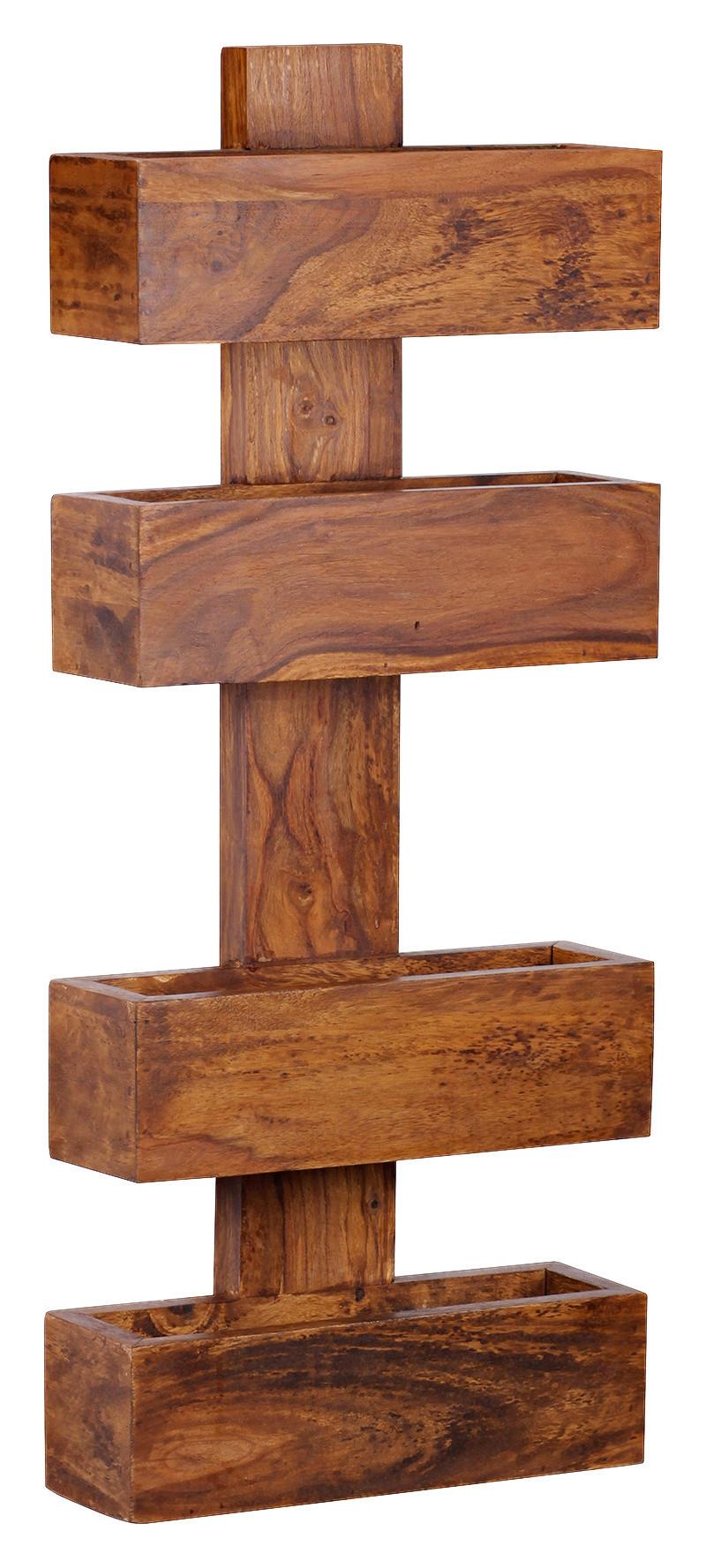 Zeitungsständer Mumbai Sheeshamholz - Sheeshamfarben, MODERN, Holz (30/72/10cm) - MID.YOU