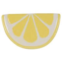 Skulptur Citron Weiß/Hellgelb - Weiss/Hellgelb, Keramik (12/6,5/7,5cm) - Mömax