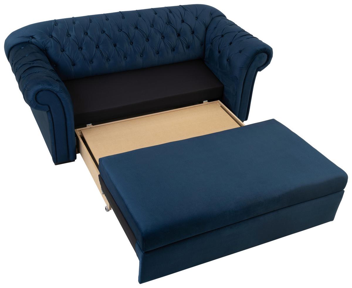 CANAPEA EXTENSIBILĂ CUPIDO - albastru închis, Design, textil (213/86/99cm) - Mömax
