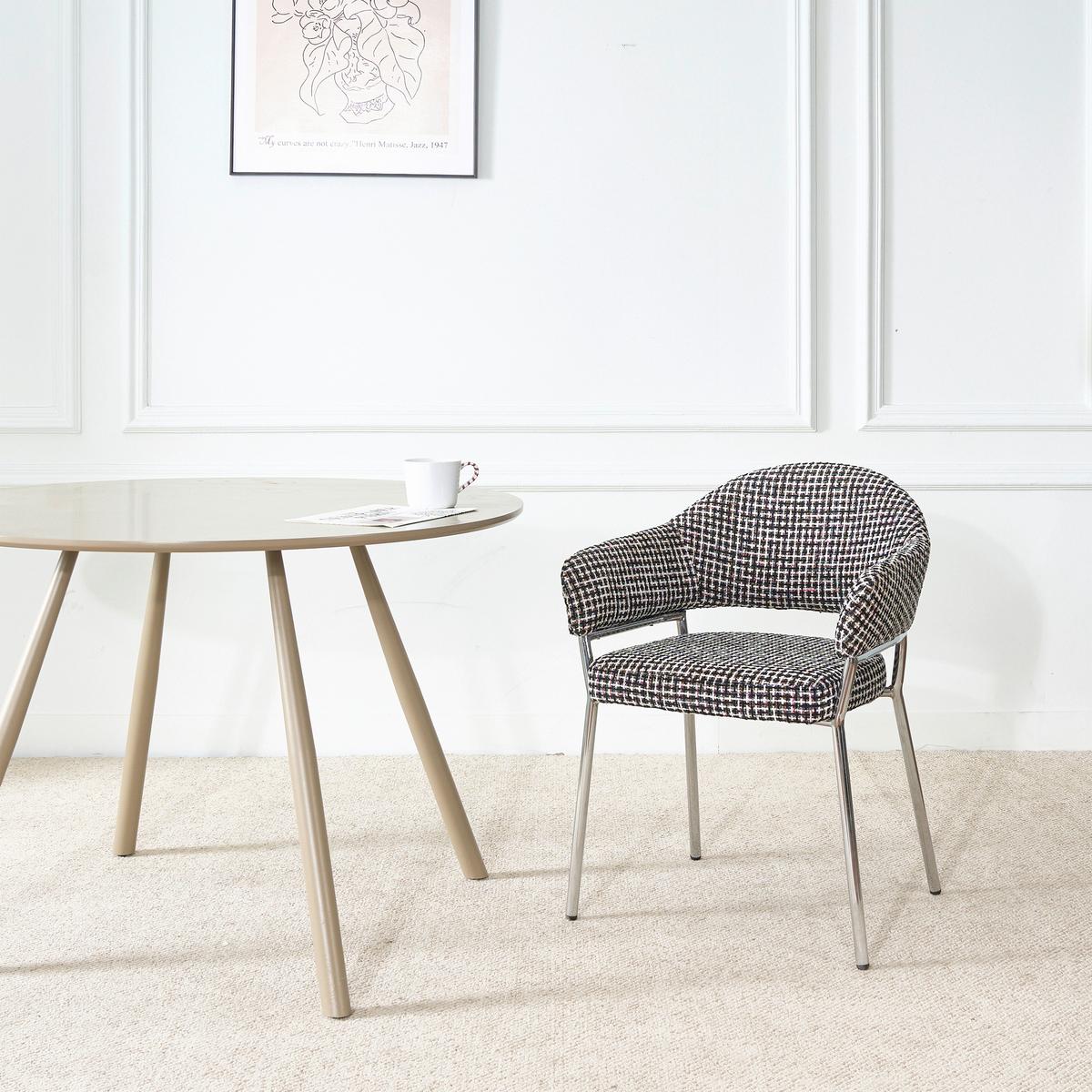 Sessel Coco -Trend- - Chromfarben/Multicolor, Modern, Textil/Metall (60/60/60cm) - Premium Living