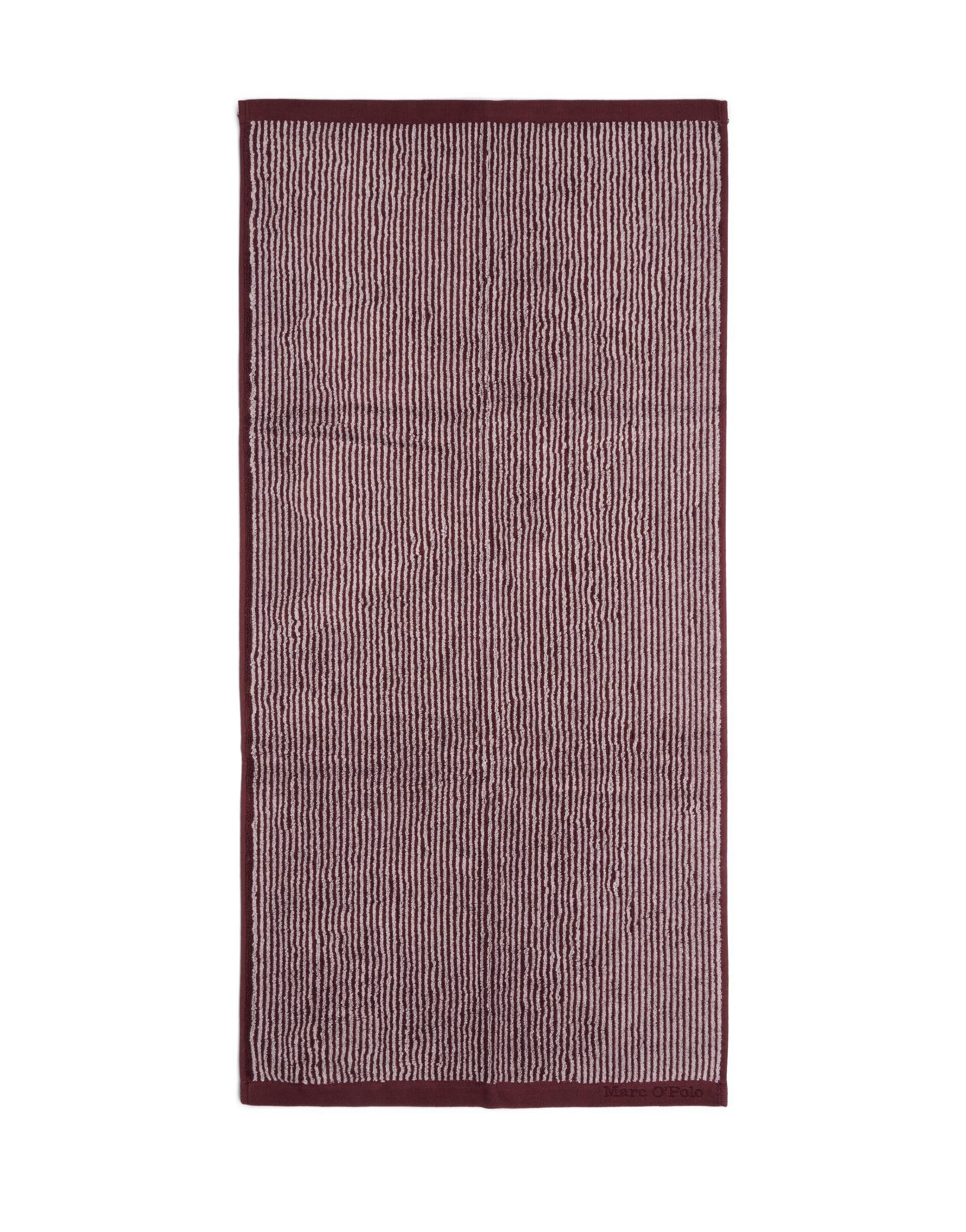 RĘCZNIK TIMELESS TONE STRIPE - oberżyna, Basics, tkanina (50/100cm) - Marc O'Polo