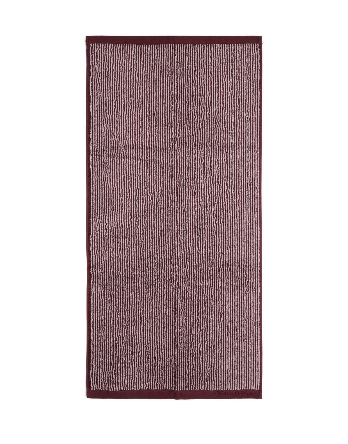 RĘCZNIK TIMELESS TONE STRIPE - oberżyna, Basics, tkanina (50/100cm) - Marc O'Polo