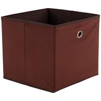 Zložljiva Škatla Cubi New, Temno Rjava - rjava, Moderno, karton/tekstil (30/30/30cm)
