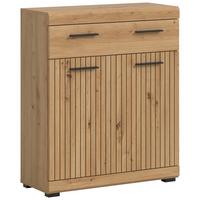 Midischrank Scout Eiche Artisan - Schwarz/Eiche Artisan, Trend, Holzwerkstoff/Kunststoff (74/88/31cm) - MID.YOU