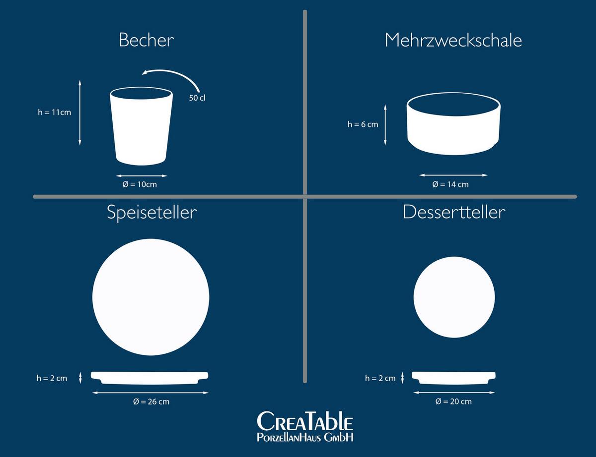 Kombinirani Servis Futuro White Sand, 16-Delni Set - bela/peščene barve, Trend, keramika - Creatable