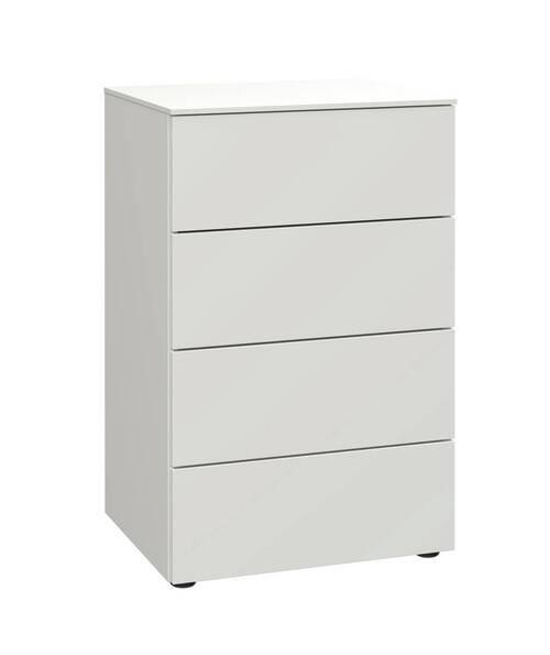 KOMODA GARDA - biały/czarny, Design, materiał drewnopochodny/tworzywo sztuczne (50/79/41cm) - Xora