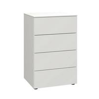 KOMODA GARDA - biały/czarny, Design, materiał drewnopochodny/tworzywo sztuczne (50/79/41cm) - Xora