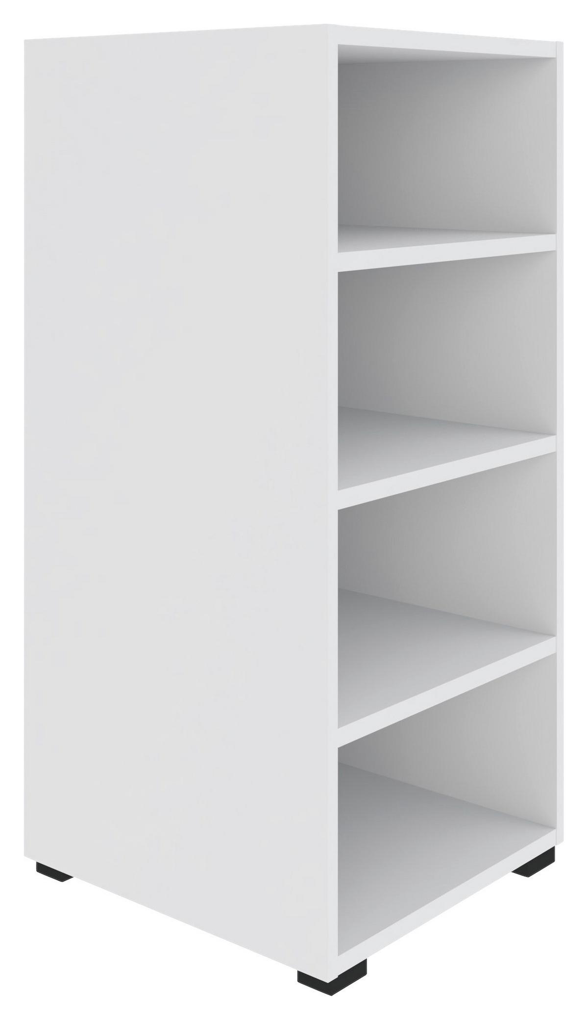 Regal Unit in Weiß - Schwarz/Weiß, MODERN, Holzwerkstoff (45,6/89,6/40cm) - Based