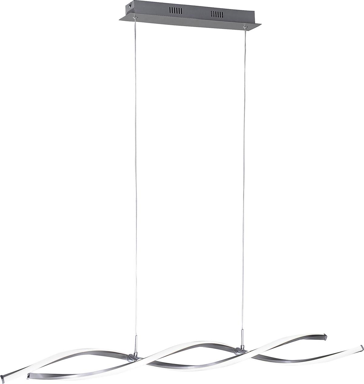LAMPA WISZĄCA LED 9142-55 POLINA - kolor niklowy, Design, metal (110/8/140cm) - Paul Neuhaus