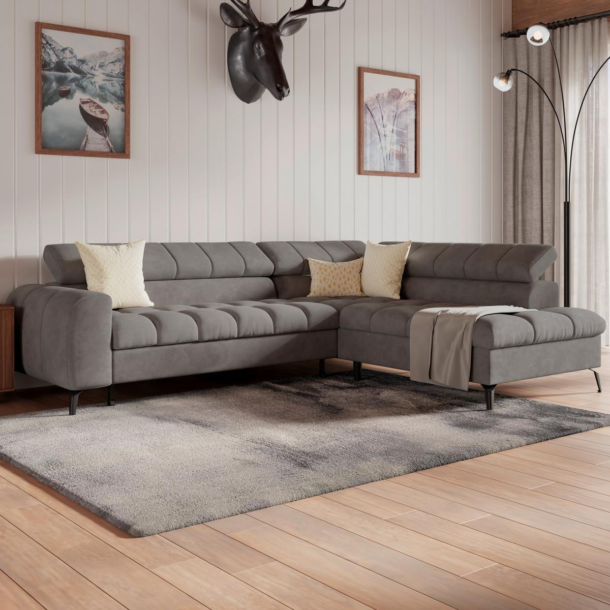 Coltar VOLF - gri închis/negru, Trend, plastic/textil (261/203cm) - Modern Living