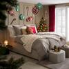 GARDINLÄNGD LUCIA - röd, textil (140/245cm) - Mömax