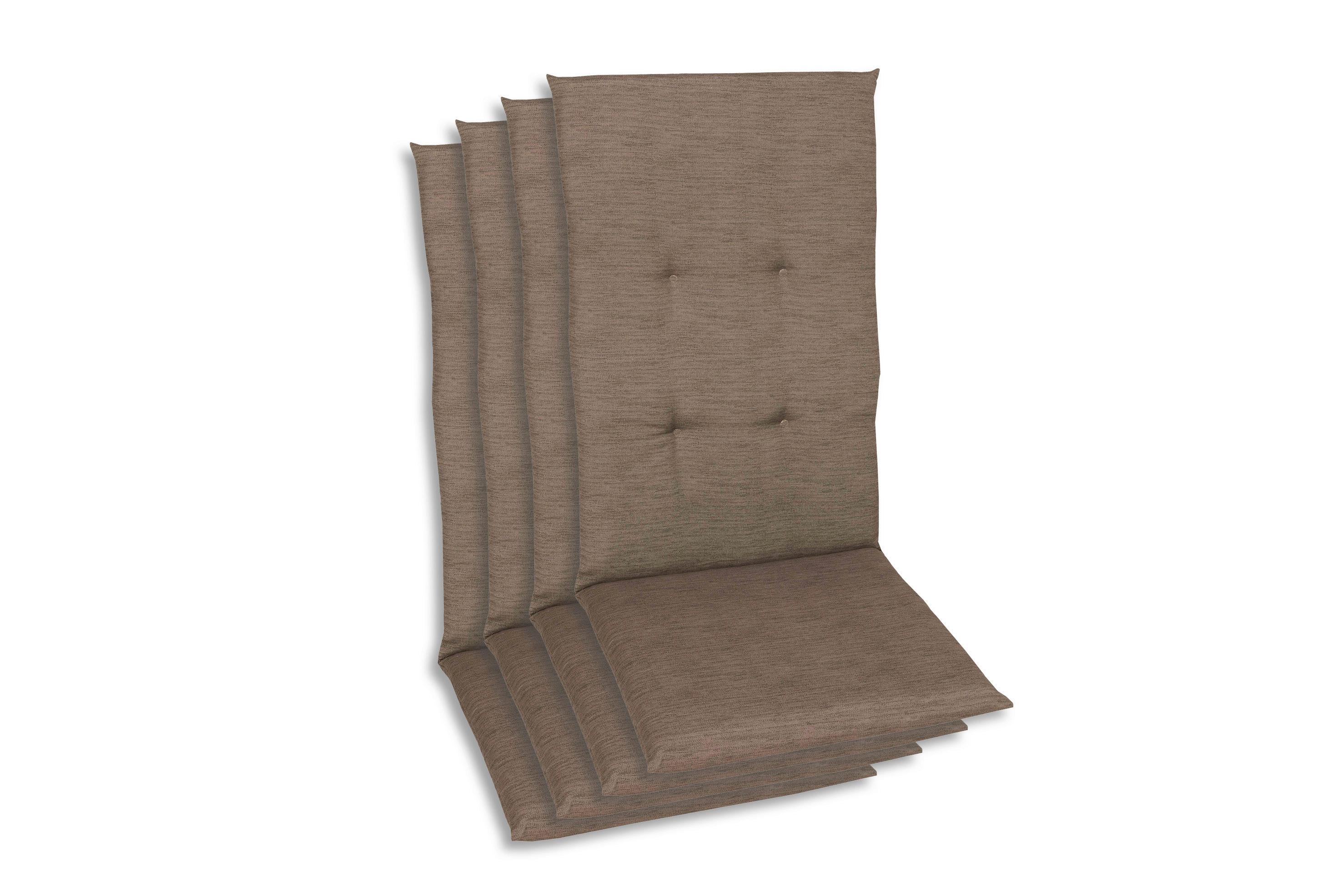 Sesselauflagenset Taupe, 4-teilig - Taupe, Basics, Textil (48/5/118cm)