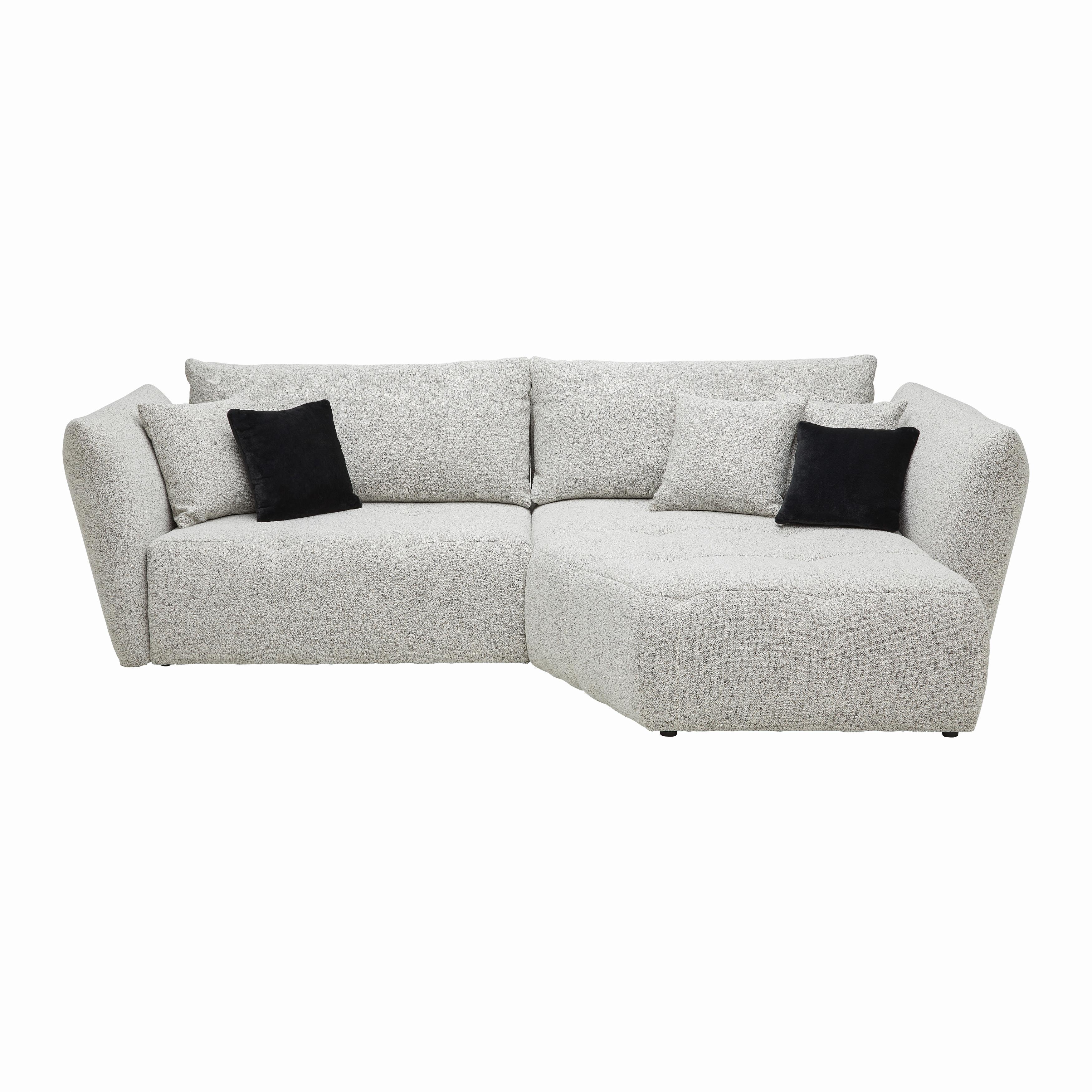 Wohnlandschaft Bonny Beige - Beige/Schwarz, MODERN, Holz/Textil (300/193cm) - Premium Living