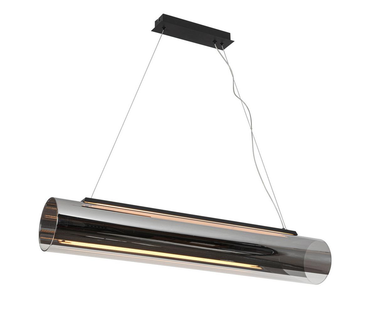 LAMPA WISZĄCA LED LUMOS - czarny/kolor chromowy, Design, tworzywo sztuczne/metal (100/16/169,5cm) - Dieter Knoll