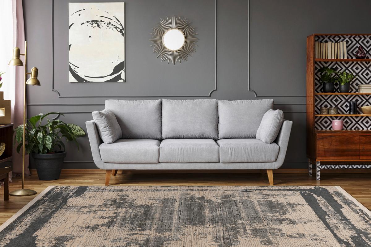 Vintage-teppich Adeon 200 - Grau, Konventionell, Textil (160/230cm) - Kayoom