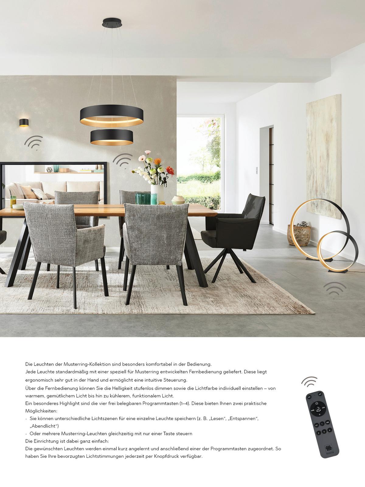 LAMPA STOŁOWA LED MR54461131 LOOP - kolor srebrny/biały, Konventionell, metal (45/45cm) - Musterring