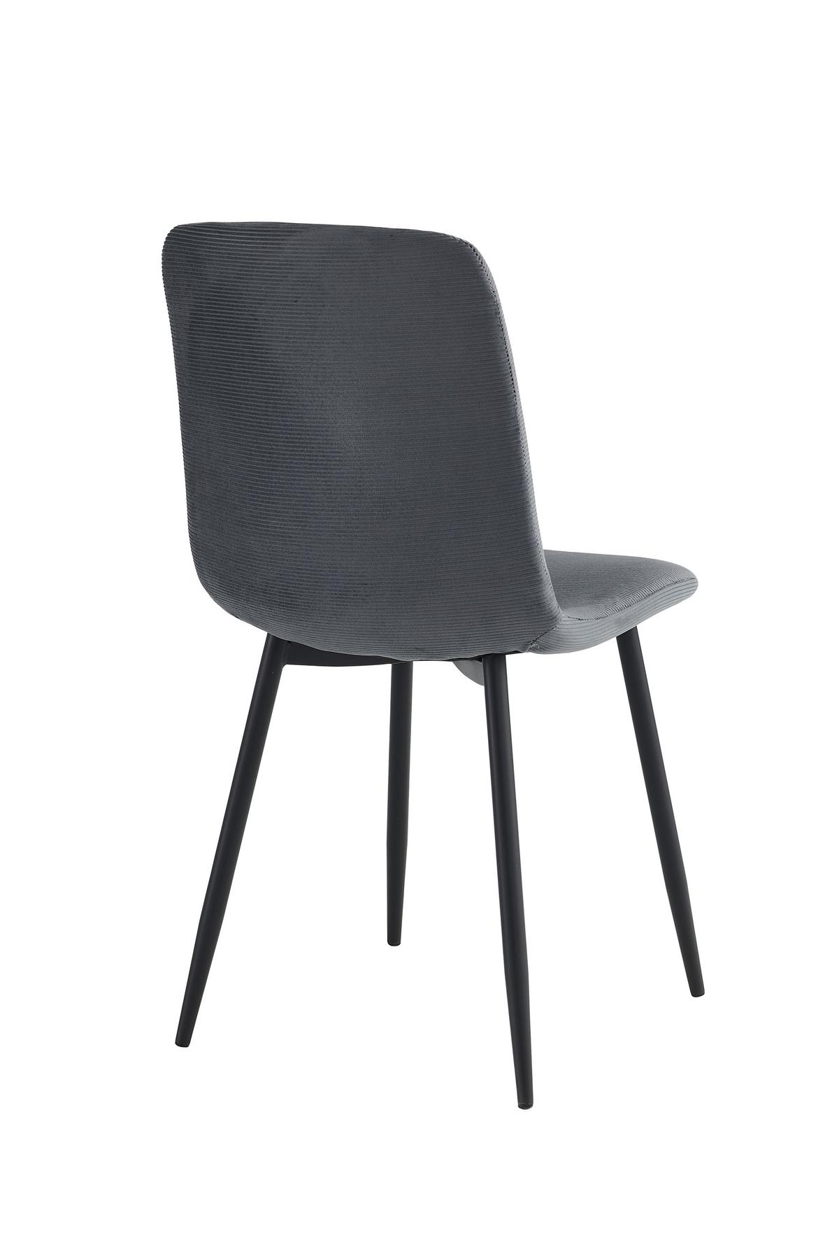 STUHL-SET LEIPZIG S 4ER-SET - Anthrazit/Schwarz, MODERN, Textil/Metall (44/92/54cm) - P & B