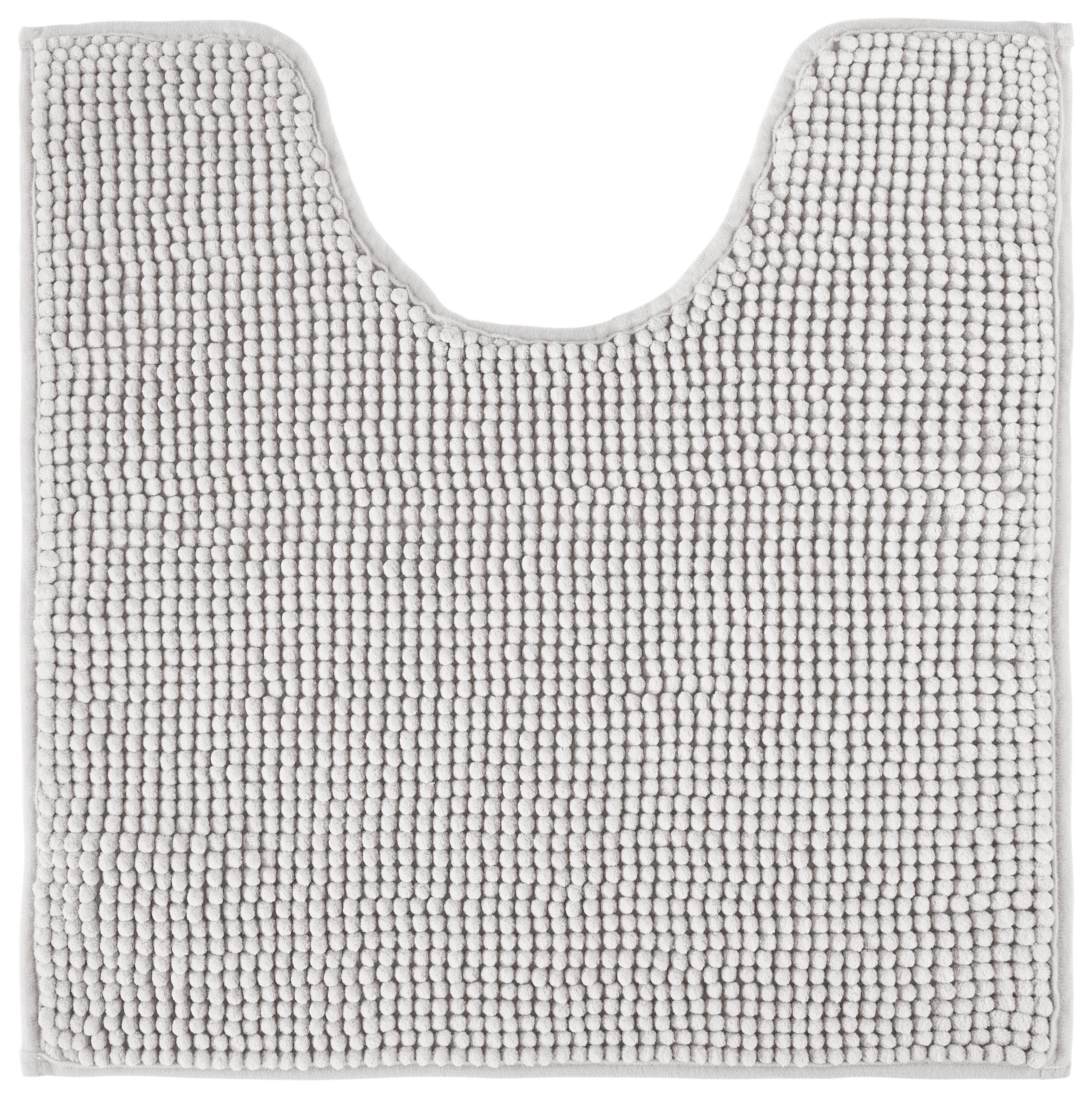 Prostirka Za Toalet 50x50cm Nelly - srebrna, tekstil (50/50cm) - Modern Living