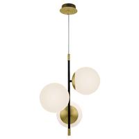 Pendelleuchte Nostalgia - Weiss/Goldfarben, Trend, Glas/Metall (33,3/43cm) - MAYTONI