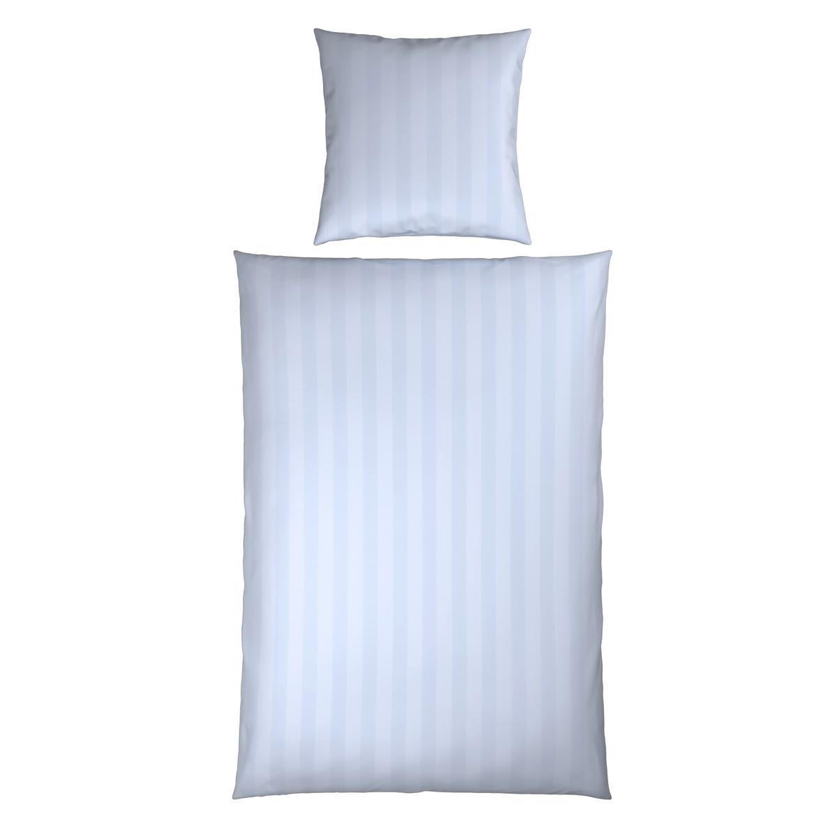 Bettwäsche Xenia Streif XL Weiß ca. 155x220cm - Weiß, MODERN, Textil (155/220cm) - Premium Living