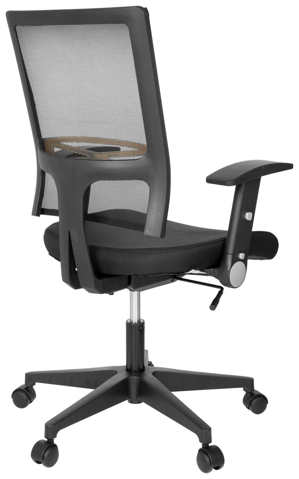 Drehstuhl Office R8 Schwarz - Schwarz, MODERN, Kunststoff/Textil (66/110/50cm) - MID.YOU